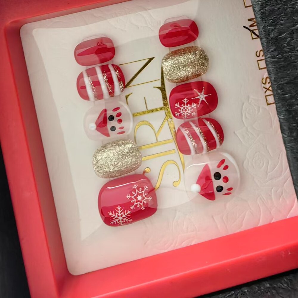 10 pcs Christmas Nail art press on nails